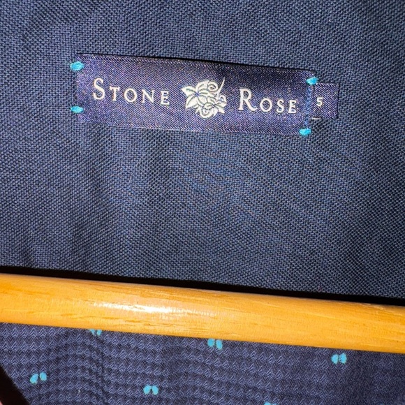 Stone Rose Dark Blue Patterned Shirt small - Picture 4 of 7